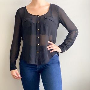 Black Sheer Blouse